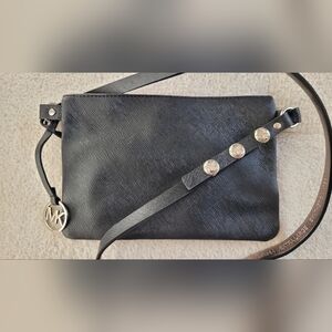 MICHAEL Michael Kors Black Mini Bag with Silver Accents